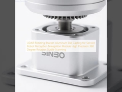 सेवा रोबोट धारणा नेविगेशन मॉड्यूल के लिए LIDAR रोटेटिंग ब्रैकेट एल्यूमीनियम डाई कास्टिंग, उच्च परिशुद्धता 360 डिग्री रोटेशन स्थिर स्कैनिंग
